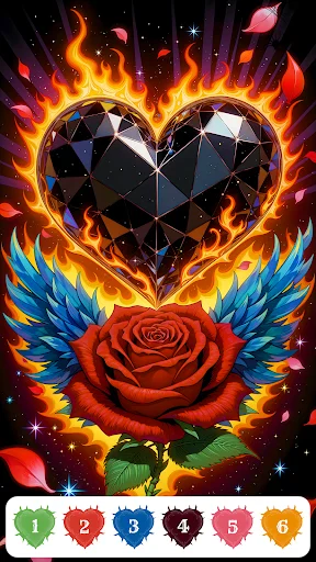 Gameplay screenshot 3 from Dark Aesthetic Color by Number - Board game